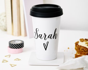 Personalised Name Travel Mug, Birthday gift, Personalised mug, Eco-friendly gifts, Tillyanna, Personalised gifts