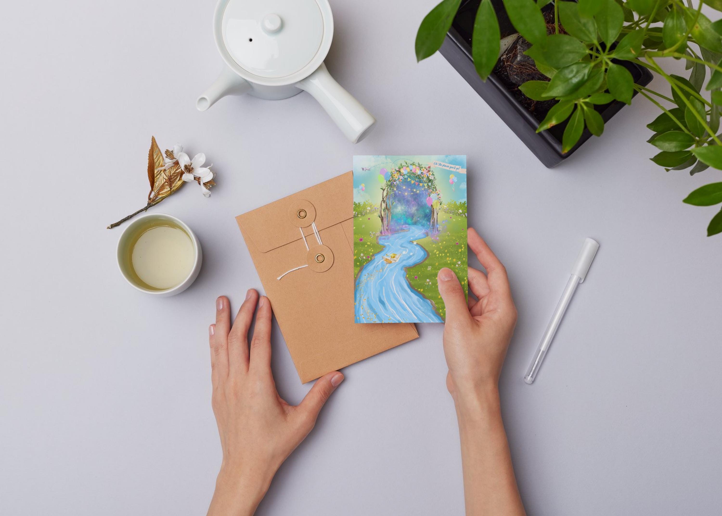 2026 Graduation Card Folded | Oh the Places You'll Go | Paper Boat ...