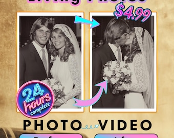 AI Animated Photo Portrait – Bring Your Photo to Life | Realistic Moving Portrait Video | Old Photo Animation Gift | Digital Keepsake