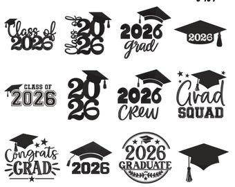 2026 borduurontwerpen afstudeerpet, satijnsteek (directe download)