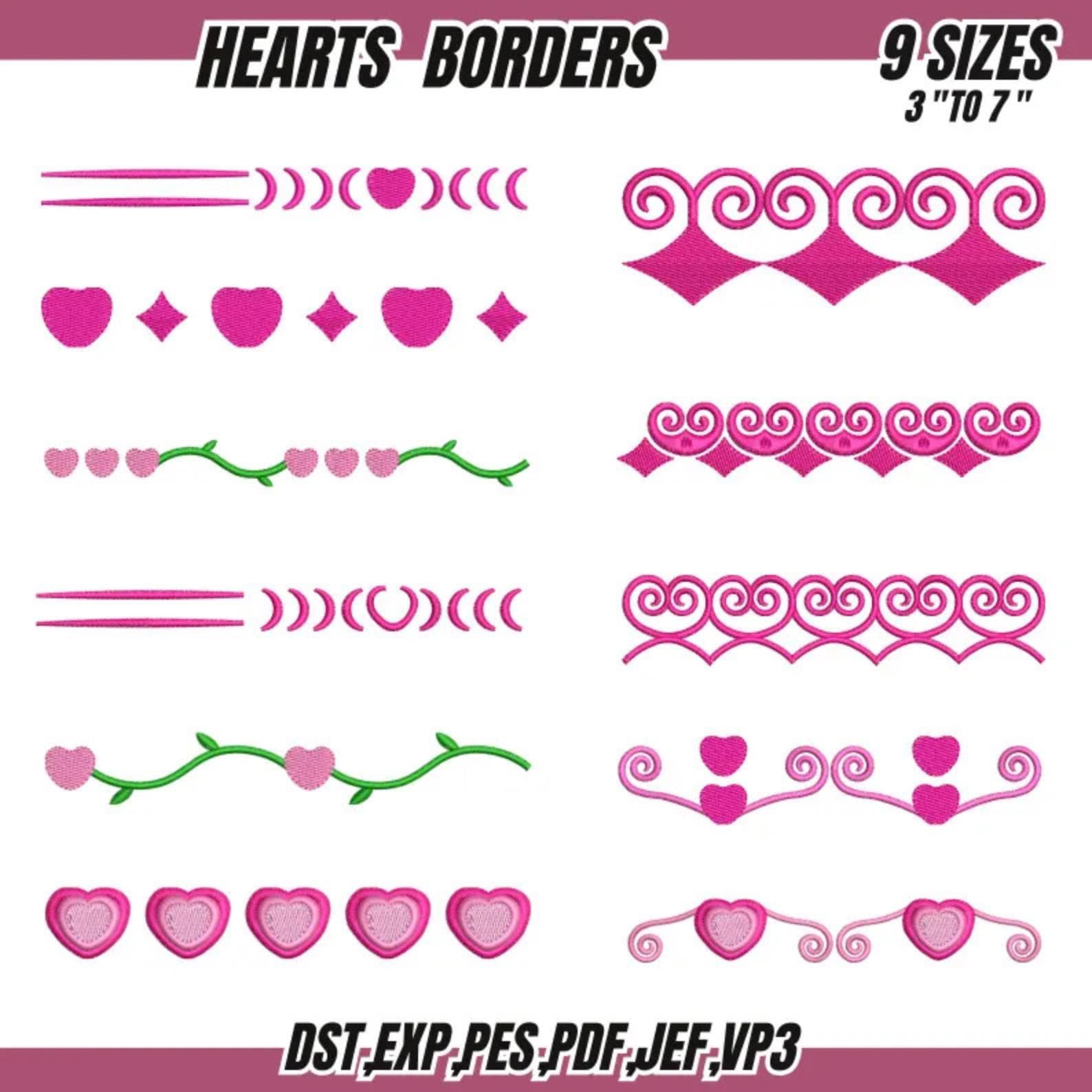 Floral Border Machine Embroidery Design Bundle, 70 Decorative ...