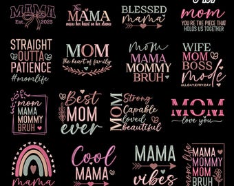 Mama-borduurontwerpbundel, 9 maten, meerdere formaten (PES)