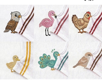 Peeking Farm Animals Embroidery Bundle, Animals Embroidery, Cute Animal Corner Embroidery Designs, Towel Emb Files, 9 Sizes