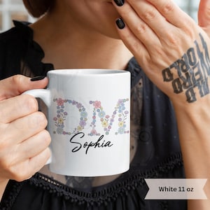 Personalized RPG Dungeon Mistress Mug, Custom Name TTRPG Design for DM And Storyteller, Feminine Gift for Tabletop Dragon Campaign Nights