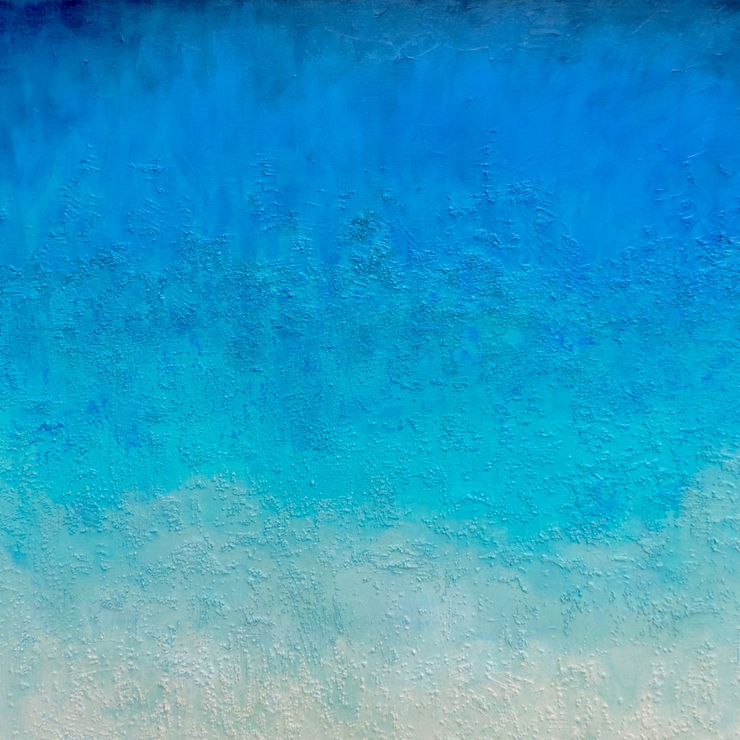 Coastal Beach Canvas Painting Original Sea Abstract Painting Texture