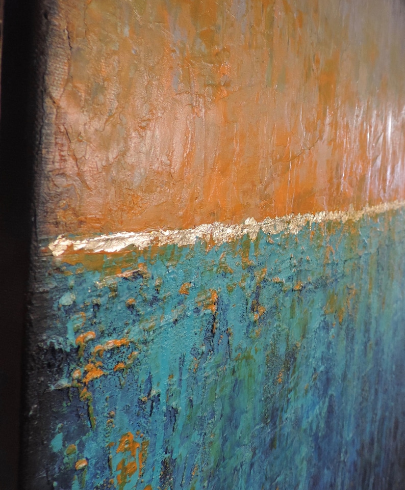 Coastal Beach Canvas Painting Original Sea Abstract Painting Etsy