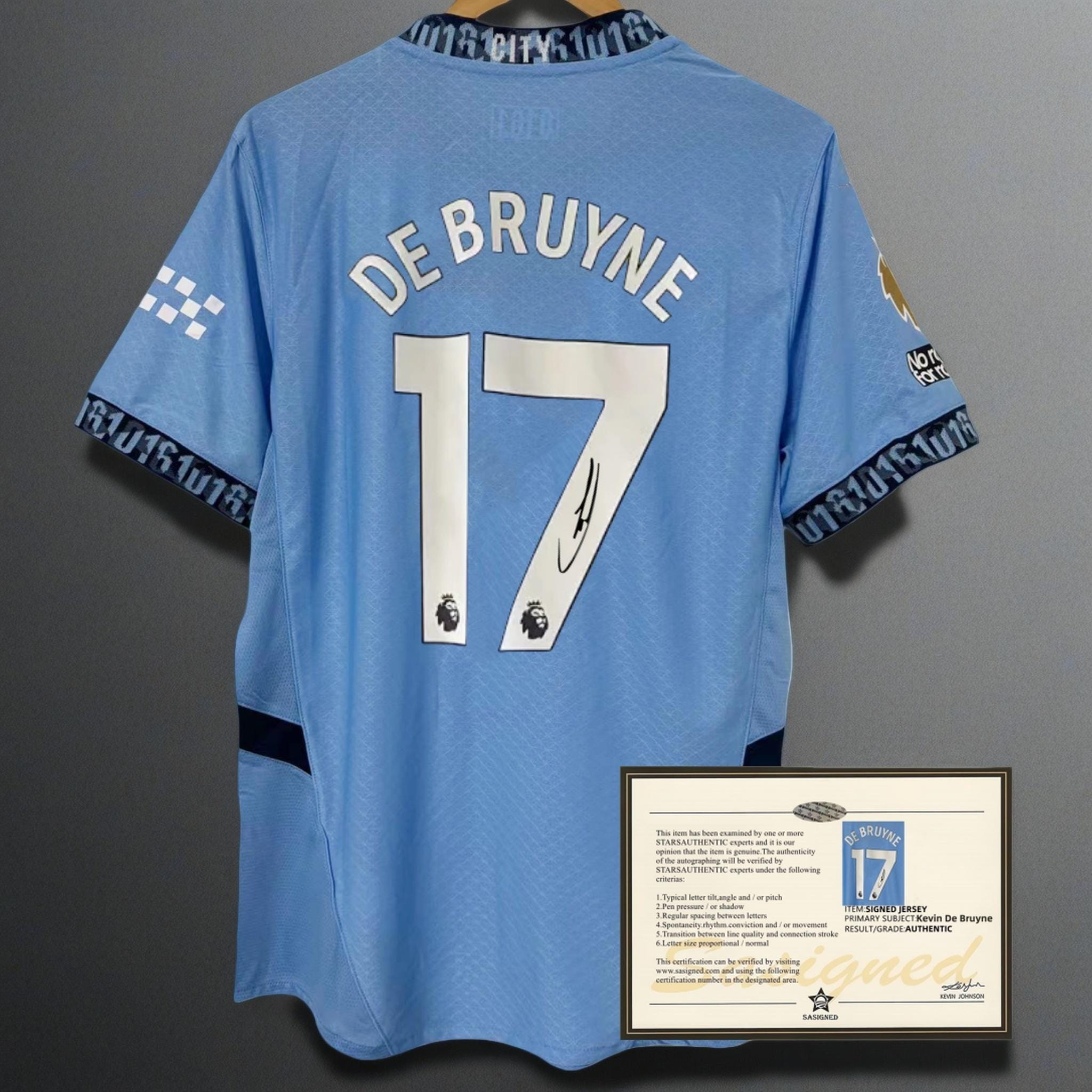 De Bruyne Manchester 4th Kit Man City 4th (Oasis Kit) Champions