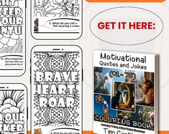 Motivational Quotes and Jokes™ Premium Mega-Bundle Coloring Book (1-75)