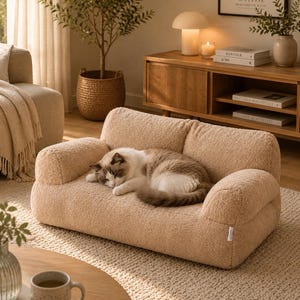 Luxury Cat & Small Dog Bed – Ultra Soft Cocooning Sofa