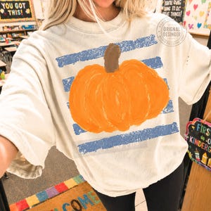 Coastal Apple Stripes Fall Minimal Pumpkin Trending Fall Designs for Shirts pod Dtf Png's, Halloween Autumn messy distressed painted White