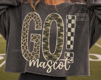 Custom Mascot Cheetah Checkered  Mascot School Football Shirt Mom PNG Game Day Spirit Shirt School Game Day Cougar Panthers Bulldogs Lions