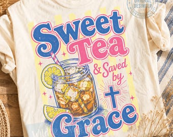 Té dulce y Salvado por la hierba Ora Verano Diseños PNG Cita PNG, Iglesia cristiana Diseño de tendencia sublimación, Biblia pod dtf Camiseta Grupo juvenil