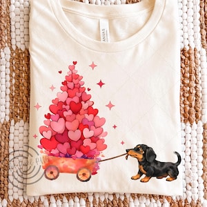 San Valentino Bassotto Doxie Vday Mama PNG, Maglietta per mamma di cane Sublime, Design per maglietta per mamma di cucciolo, Bassotto con stampa a sublimazione, Cane bassotto, Bassotto che tira un carro