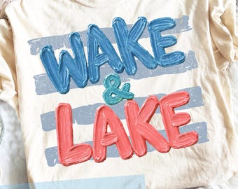 Sweet Summer Wake and Lake Beach Dark Shirt PNG, Summer Camping trending Design, Spring Popular Now Boating Floating, Pontoon, Boat Days