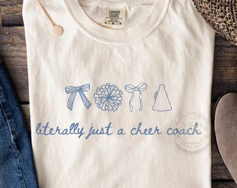 Literally just a Cheer Coach PNG, Football Games Cheer,Cheerleading Competition,Comp Day outfit Cheer moms, Comp Cheerleading mom design