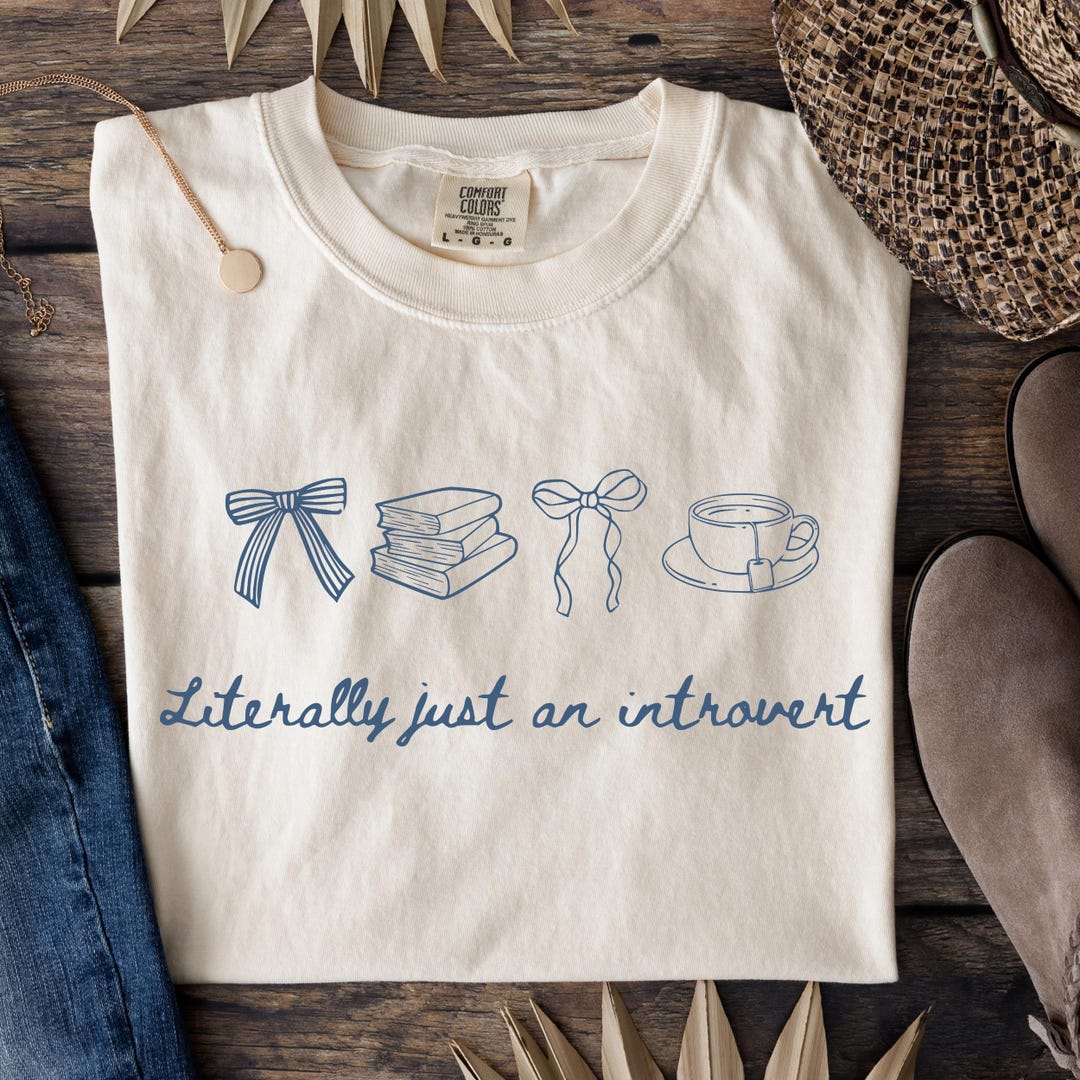 Literally Just an Introvert Png, for Reader, Bookish, Book Girl, Rather ...