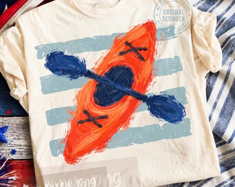 Dulce sol de verano, kayak, fiesta del 4 de julio PNG, diseño de tendencia de verano PNG, camping popular de primavera, kayak de tendencia en río y lago