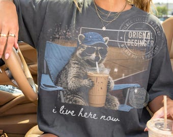 Funny Sarcastic Live Here Now Raccoon Volleyball mom, Travel Volleyball,Volleyball Tournament,game day outfit baller moms, beach volleyball,