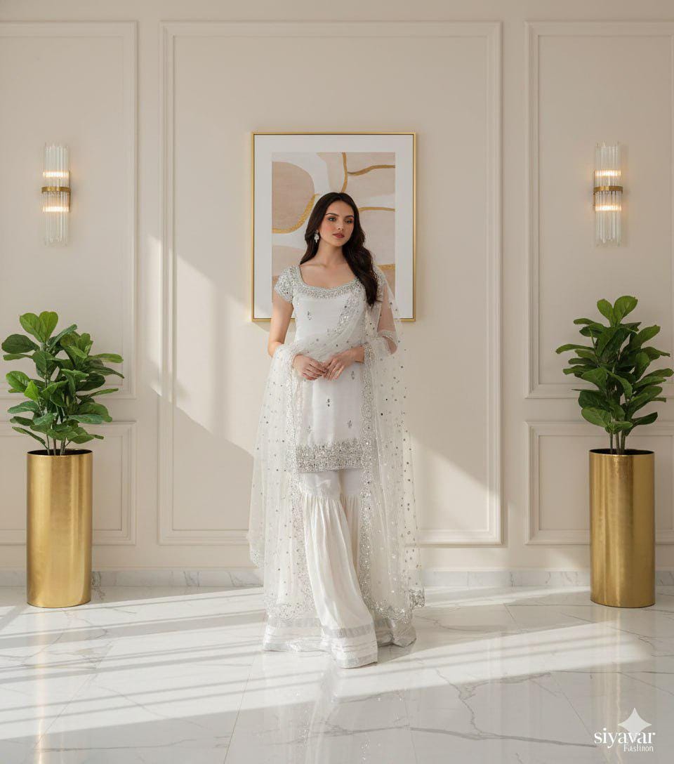 white christmas dresses Flow & Flare Georgette Cape Dress – mdethnicwear main image 1