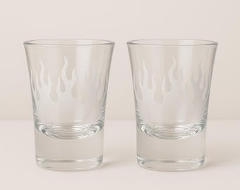 Flame shot glass