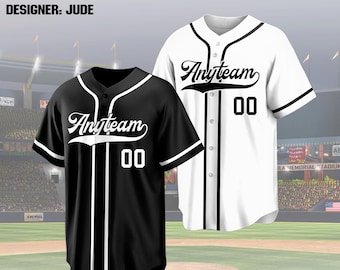 Custom Embroidery Baseball Jersey: Personalized Team Uniform, Birthday Gift