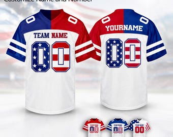 Custom USA Football Jersey - Personalized Embroidery or Print Team Uniform