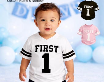 Personalized Baby Football Jersey | Custom Name & Number Infant Jersey | 6–36 Months | Game Day Outfit | Matching Family Jerseys Available