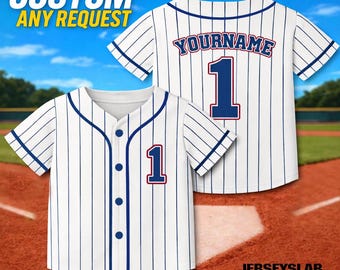 Custom Kids Baseball Jersey: Personalized Name Number - First Birthday shirt - gifts for kids