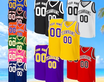 Custom Basketball Jersey, Personalized Name Number Team Uniform,