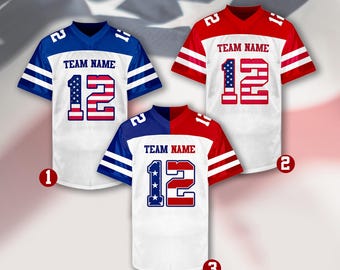 Custom USA Football Jersey - Personalized Embroidery or Print Team Uniform