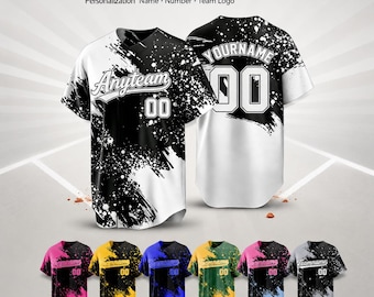 Custom Embroidery Baseball Jersey: Personalized Team Uniform, Birthday Gift