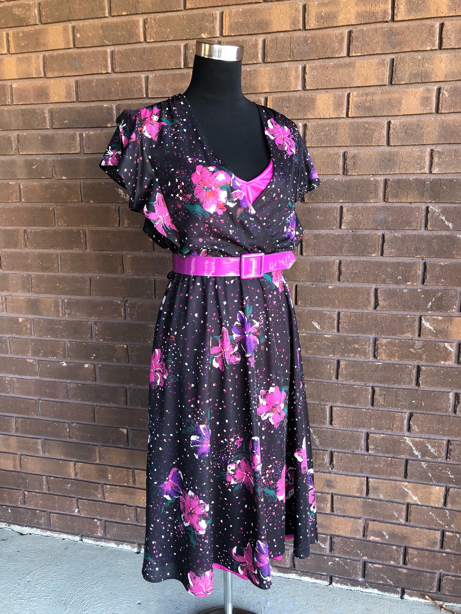 Vtg 70s Wrap Dress Floral Dress 1970s Midi Dress Flowy | Etsy