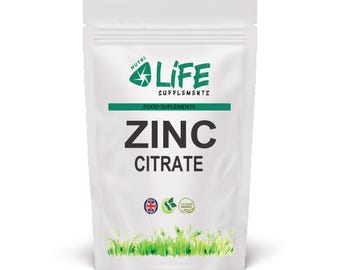 クエン酸亜鉛 280mg カプセル 高強度亜鉛パウダー 天然サプリメント ビーガン