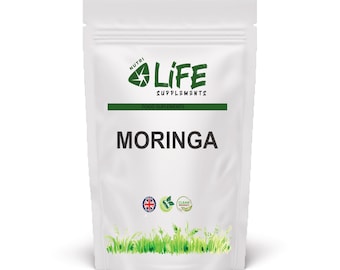 Cápsulas de Moringa 500mg Suplementos Naturais Puros Pó de Moringa de Alta Potência