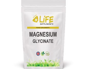 Cápsulas de glicinato de magnesio 650 mg, suplemento vegano de magnesio de alta potencia