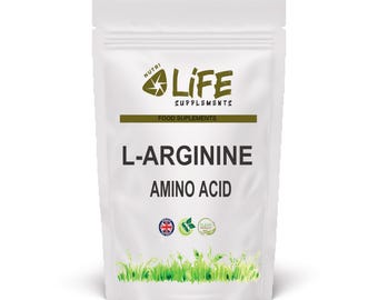 Cápsulas de aminoácidos L-arginina 600 mg. El mejor polvo de L-arginina. Suplementos veganos.