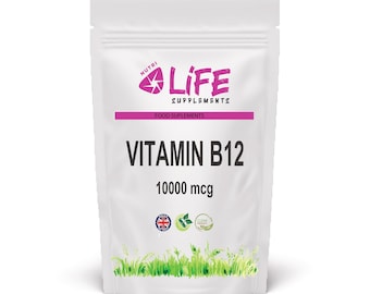 Vitamin B12 High Strength 10000mcg Capsules B12 Supplement Vit B12 Powder Vegan