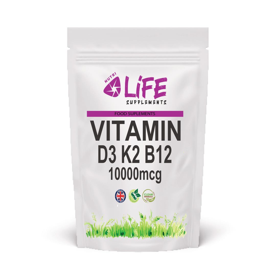 Vitamin D3 10000iu K2 MK7 Vitamin B12 10000mcg Best Natural Powder ...