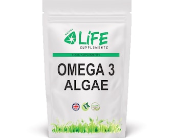 Omega 3 Vegan 500mg Capsules Algae Supplement Clean Plant Based Natural EPA DHA