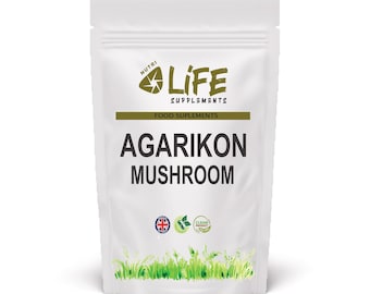 Agarikon Pilzkapseln 500 mg Sauberes natürliches Pilzpulver Vegan Ergänzungen