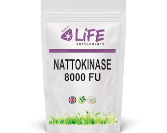 Nattokinase Capsules 8000FU High Potency Clean Natural Nattokinase Powder Vegan Nutri Life