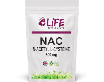 Kapsułki NAC N-acetylocysteina 800 mg Suplement NAC N-acetyl o wysokiej mocy, wegański