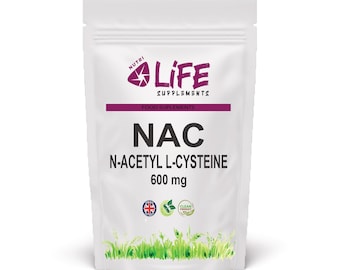 Kapsułki NAC N-acetylocysteina 600 mg Suplement NAC N-acetyl o wysokiej mocy, wegański