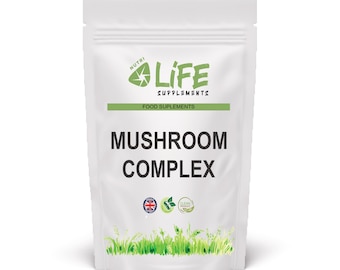 Complejo de hongos 12600mg Chaga Cordyceps Melena de León Maitake Reishi Shiitake