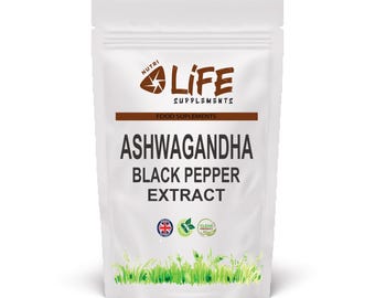 Ashwagandha Capsules 600mg Natural Ashwagandha Black Pepper Vegan Supplements Nutri Life