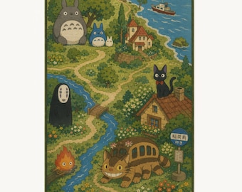 Whimsical Woodland Kids Rug Storybook Fantasy Nursery Decor