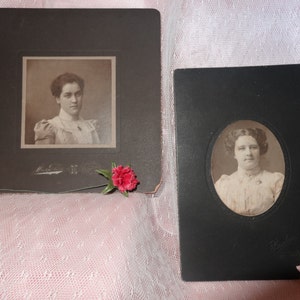 Edwardian Cabinet Cards of Two Young Ladies image 1