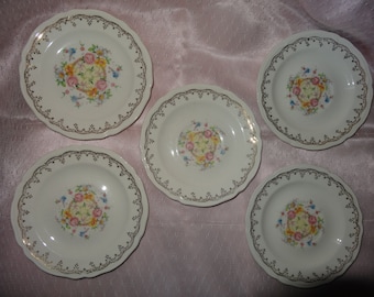 Small Plates/ Saucers by Edwin M. Knowles set of 5