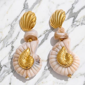 Shell Earrings, Drop Earrings, Dangle Earrings, Sea, Ocean, Gift, Gift For Her, Jewelry, Jewellery