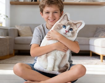 Benutzerdefinierte Haustier Foto Kissen, Hund / Katze geformte Kissen, personalisiertes Geschenk